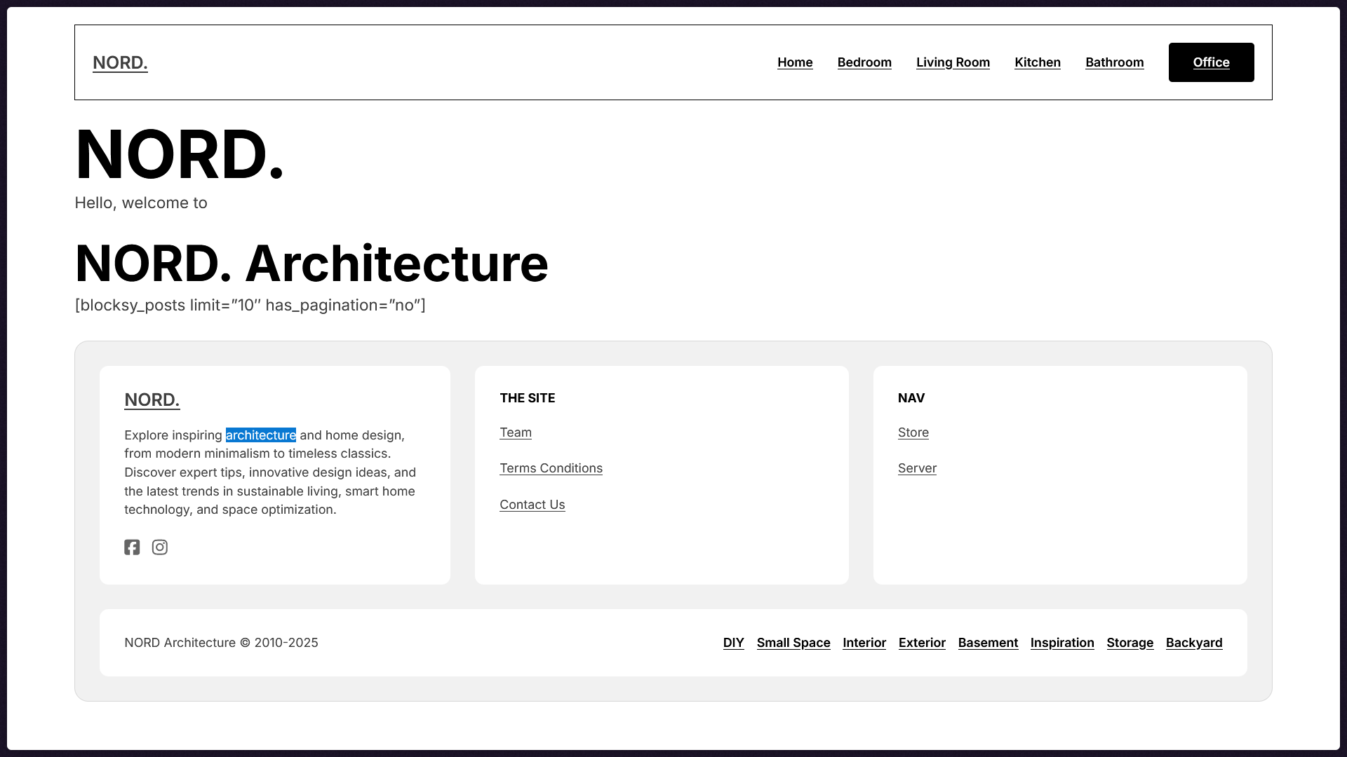 Nord.Architecture Website
